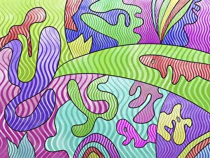 Abstract Geometric Illustration Prints: Modern
