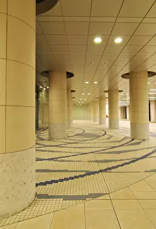 Empty Subway Station Prints: Modern architectural background
