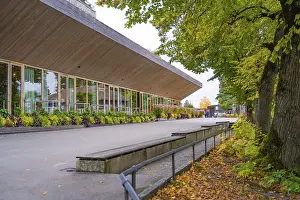 Lake Constance Nature Scene Prints: A modern building with large windows