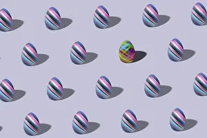 Symbolic Easter Picture Prints: Modern Colorful Easter egg pattern made