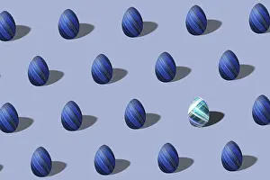 Traditional Easter Symbols Prints: Modern Colorful Easter egg pattern made