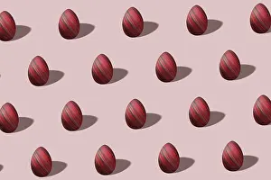 Minimal Easter Concept Prints: Modern Colorful Easter egg pattern made