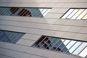 Modern Office Building Prints: The modern rows of windows and facade panelling of an office