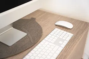 Modern Office Interior Prints: Modern workplace with desktop computer
