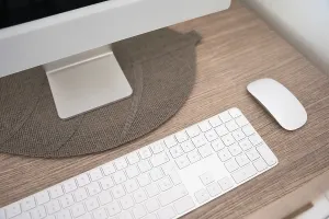 Modern Office Space Prints: Modern workplace with desktop computer
