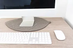 Office Technology Prints: Modern workplace with desktop computer