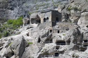 Monastery Complex Architecture Prints: Monastery complex nestled in rocks