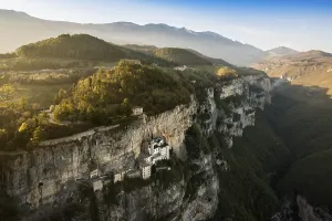 Madonna Della Corona Italy Prints: Monastery on a slope in a gorge