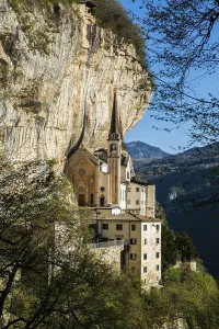 Sacred Building In Europe Prints: Monastery on a slope in a gorge