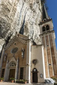 European Pilgrimage Site Prints: Monastery on a slope in a gorge