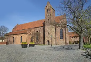 Scandinavian Church Building Prints: The monastery in Ystad, built in 1267