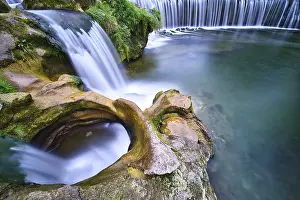 Rocky Waterfall Landscape Prints: Monkey gorge with waterfall on the river Toss
