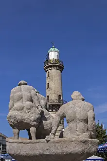 Warnemunde Lighthouse Prints: Monument, Lighthouse, Warnemunde