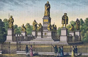 Martin Luther Statue Germany Prints: The Monument to the Reformation