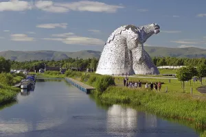 The Kelpies Prints: Monumental Kelpies Statue Print, Falkirk, Scotland