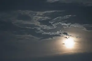 No People At Night Prints: Full Moon with clouds at Night
