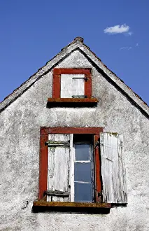 Old Building Facade Prints: Morbid charm