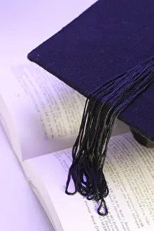 University Graduate Prints: Mortarboard and book
