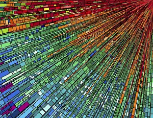 Retro Style Decoration Prints: Mosaic rays background in colors