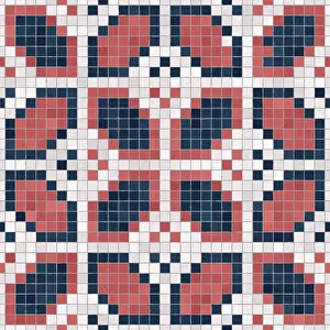 Baroque Interior Decoration Prints: Mosaic tiles background, seamless vector pattern