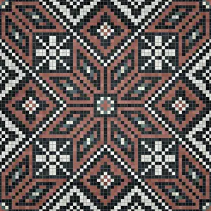 Geometric Mosaic Art Prints: Mosaic tiles background, seamless vector pattern