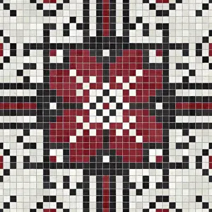 Baroque Wall Decoration Prints: Mosaic tiles background, seamless vector pattern