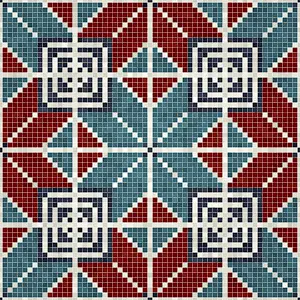 Abstract Mosaic Artwork Prints: Mosaic tiles background, seamless vector pattern