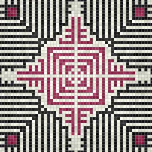 Baroque Interior Decoration Prints: Mosaic tiles background, seamless vector pattern