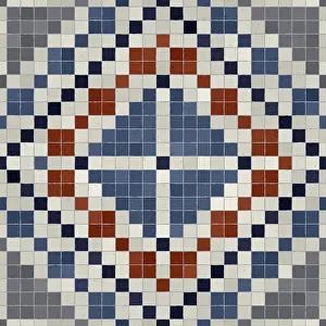Geometric Mosaic Tiles Prints: Mosaic tiles background, seamless vector pattern