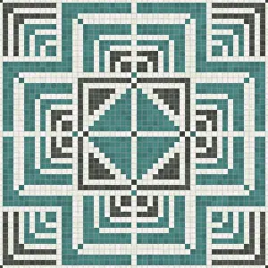 Modern Architectural Style Prints: Mosaic tiles background, seamless vector pattern