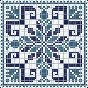 Geometric Mosaic Art Prints: Mosaic tiles background, seamless vector pattern