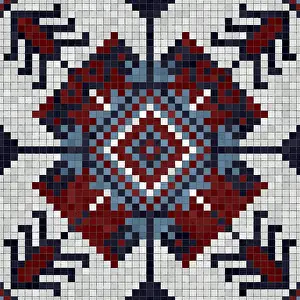 Modern Architectural Style Prints: Mosaic tiles background, seamless vector pattern