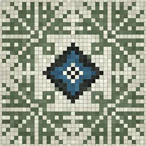 Modern Architectural Style Prints: Mosaic tiles background, seamless vector pattern