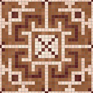Geometric Mosaic Tiles Prints: Mosaic tiles background, seamless vector pattern