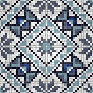 Abstract Ceramic Tiles Prints: Mosaic tiles background, seamless vector pattern