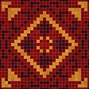 Modern Architectural Style Prints: Mosaic tiles background, seamless vector pattern