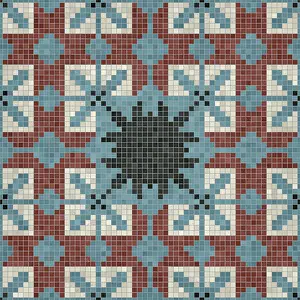 Mosaic Tile Pattern Prints: Mosaic tiles background, seamless vector pattern