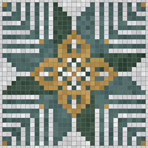 Mural Painting Illustration Prints: Mosaic tiles background, seamless vector pattern