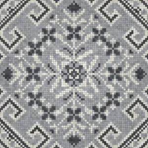 Baroque Interior Decoration Prints: Mosaic tiles background, seamless vector pattern