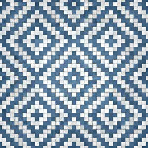 Geometric Mosaic Pattern Prints: Mosaic tiles background, seamless vector pattern