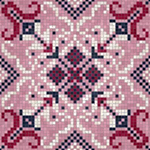 Embellished Interior Design Prints: Mosaic tiles background, seamless vector pattern