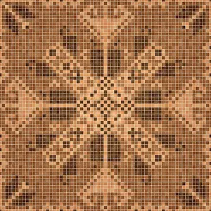 Baroque Interior Decoration Prints: Mosaic tiles background, seamless vector pattern