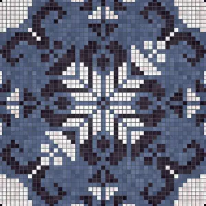 Geometric Mosaic Art Prints: Mosaic tiles background, seamless vector pattern