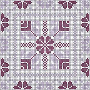 Mural Painting Illustration Prints: Mosaic tiles background, seamless vector pattern
