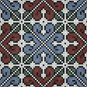 Seamless Vector Pattern Prints: Mosaic tiles background, seamless vector pattern