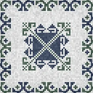 Mosaic Tile Pattern Prints: Mosaic tiles background, seamless vector pattern