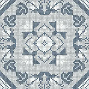 Modern Architectural Style Illustration Prints: Mosaic tiles background, seamless vector pattern