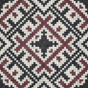 Ornate Interior Decoration Prints: Mosaic tiles background, seamless vector pattern