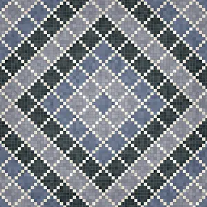 Baroque Interior Decoration Prints: Mosaic tiles background, seamless vector pattern