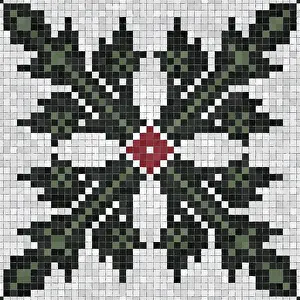 Baroque Style Interior Prints: Mosaic tiles background, seamless vector pattern